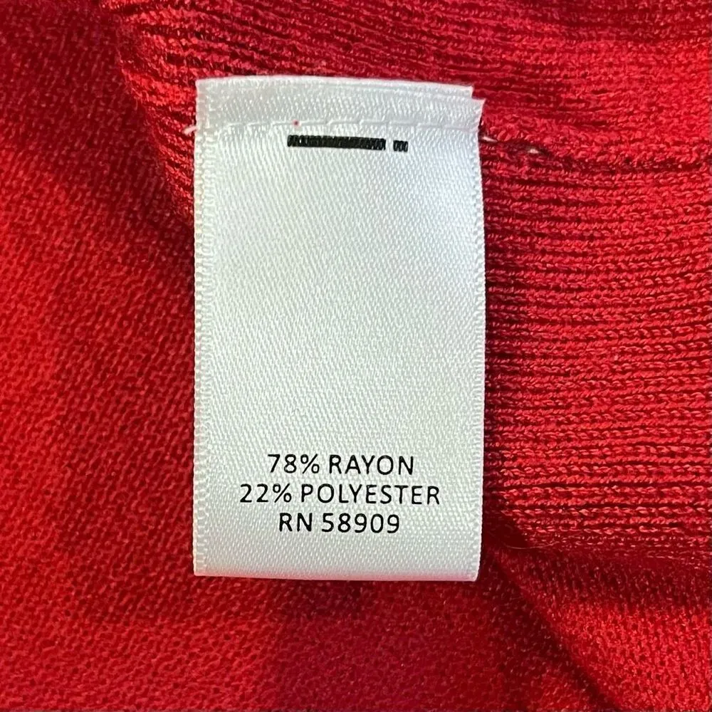 Allison Daley Women’s Plus Red Mock Turtleneck Short Sleeve Sweater 1X - Image 10