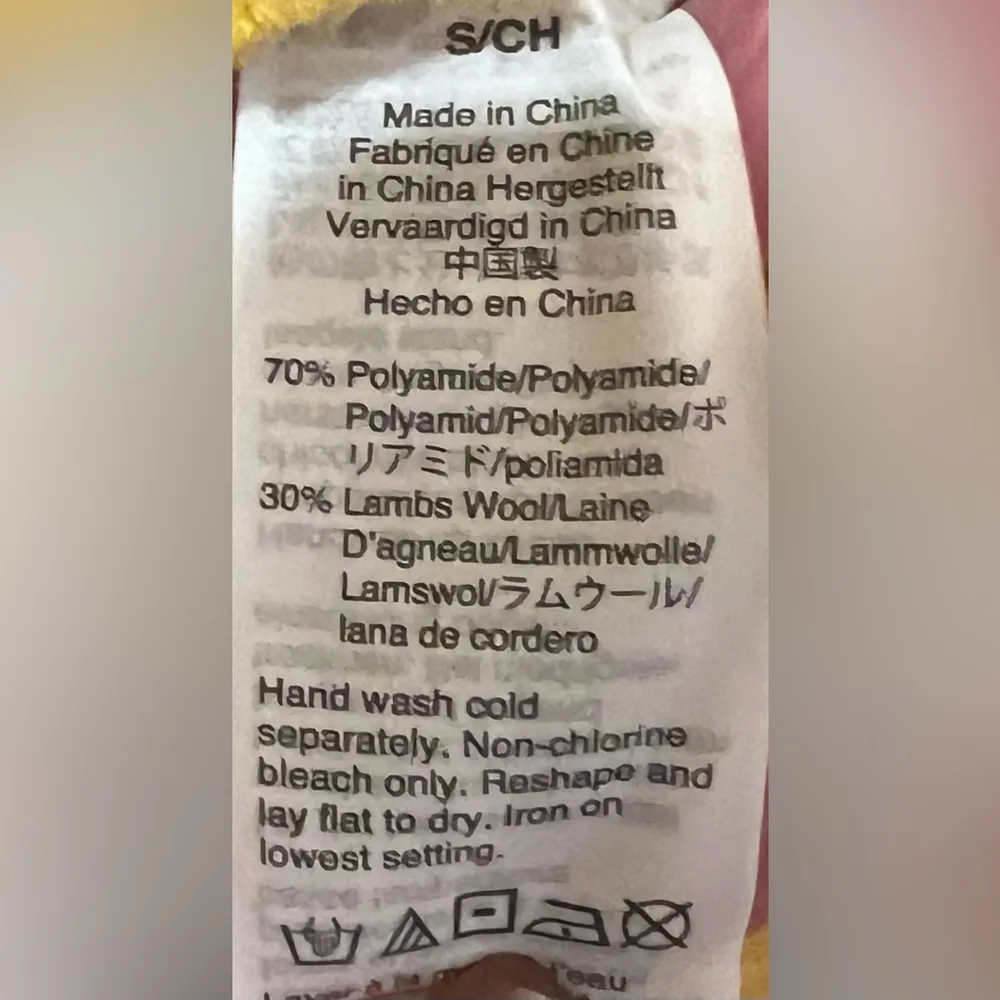 J.Crew Pom-Pom Cable Knit Mock Neck Lambs Wool Sweater Mustard Yellow Size Small - Image 10