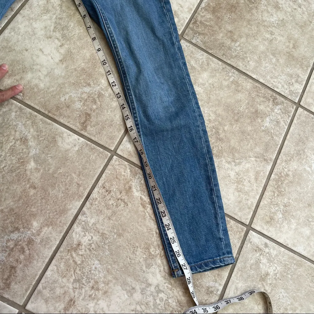 EVERLANE Blue Skinny Mid Rise‎ Jeans Womens Size 23 Regular Pre Owned. - Image 11