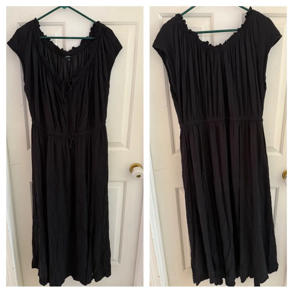 Torrid Maxi Textured Woven Double Slit Dress - Image 5