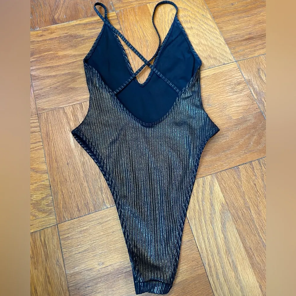 Forever 21 Gold Shimmer Bodysuit/Swimsuit - Image 2