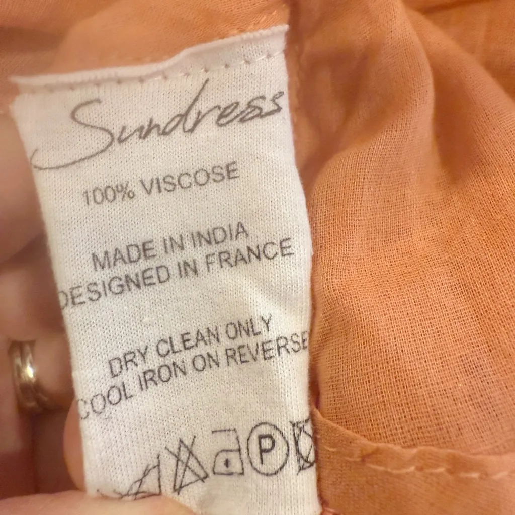 SUNDRESS Graziella Robe Dress in Petra Terracotta Kimono Metallic Sequin Pink Size undefined - Image 5