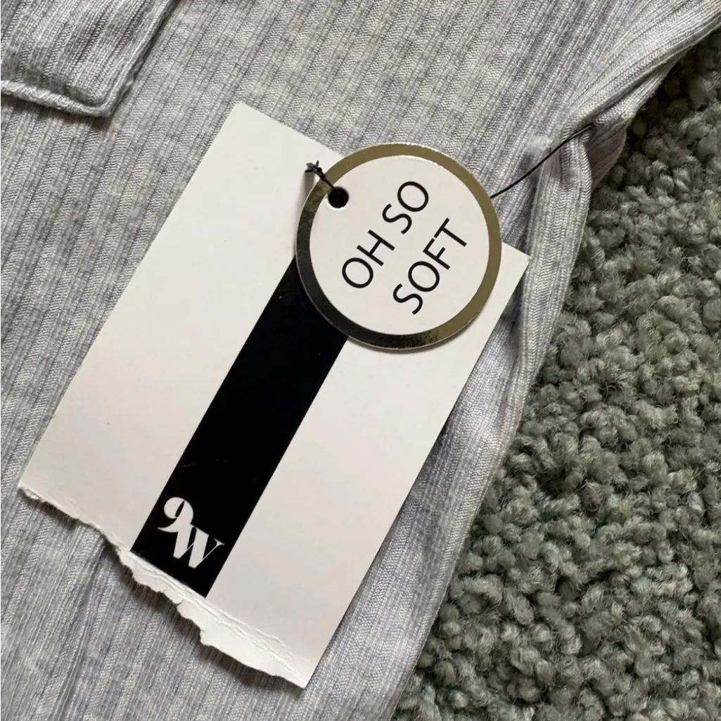 Nine West Oh So Soft Pajamas Gray Sleepwear Set Top Size XL Bottoms Size L NWT - Image 5