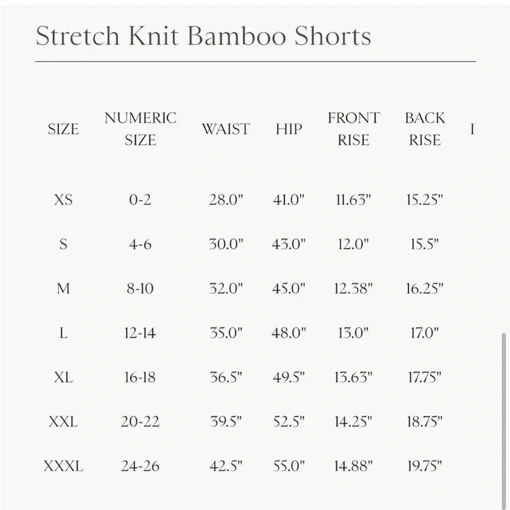 Cozy Earth Shorts Bamboo Pajama Bottoms in Ivory XXL NEW White - Image 2