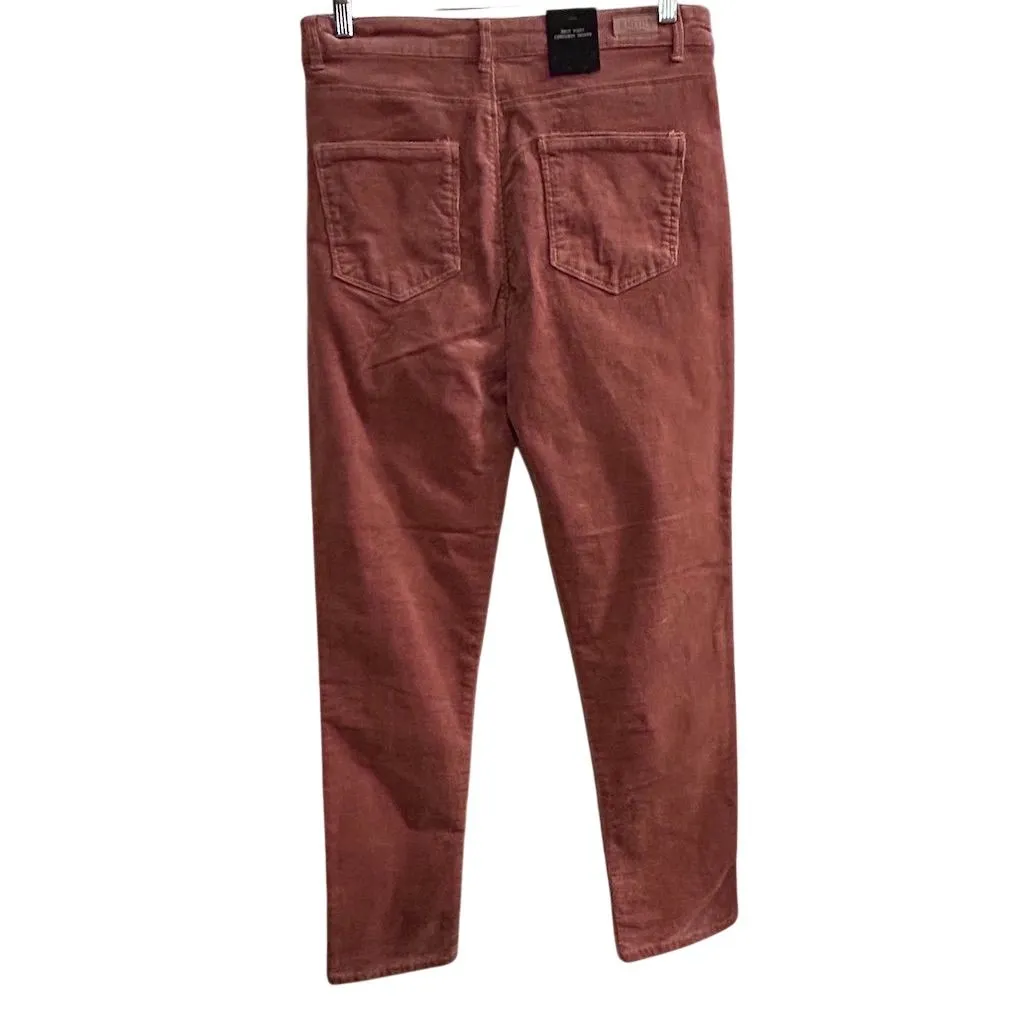 Black Label Women's High Waist Skinny Corduroy Pants Pink Waist 32 Size 13 - Image 6