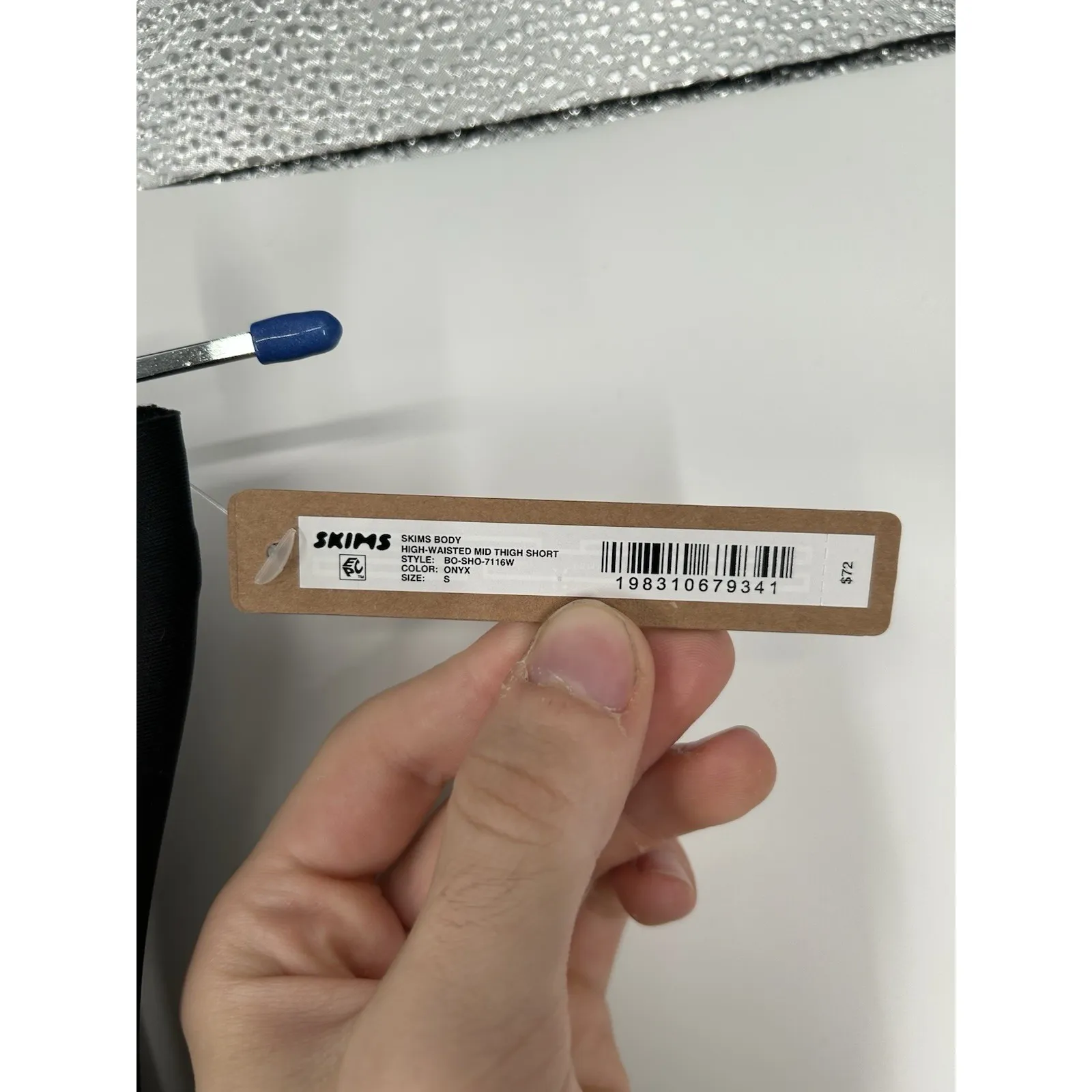 Skims Body Shorts Sculpt High Waisted Rise Mid Thigh Onyx‎ Butt Lifting Small - Image 5