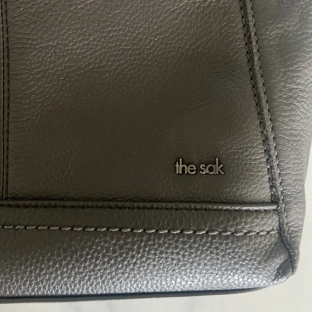 The Sak Lucia Leather Crossbody in Slate/Grey, NEW $149 - Image 4