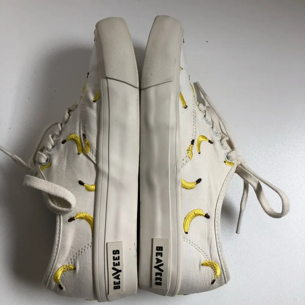 J Crew SeaVees Sneakers Shoe Canvas Legend Poplin Embroidery Banana Yellow Cream - Image 8