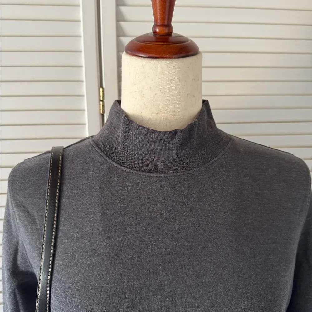 St John’s Bay Grey Turtle Neck Long Sleeve Shirt - Image 3