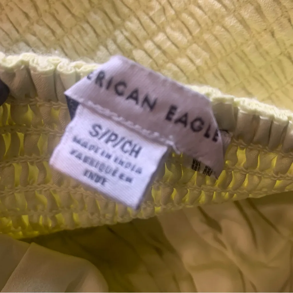 • American Eagle cropped tube top yellow small - Image 3