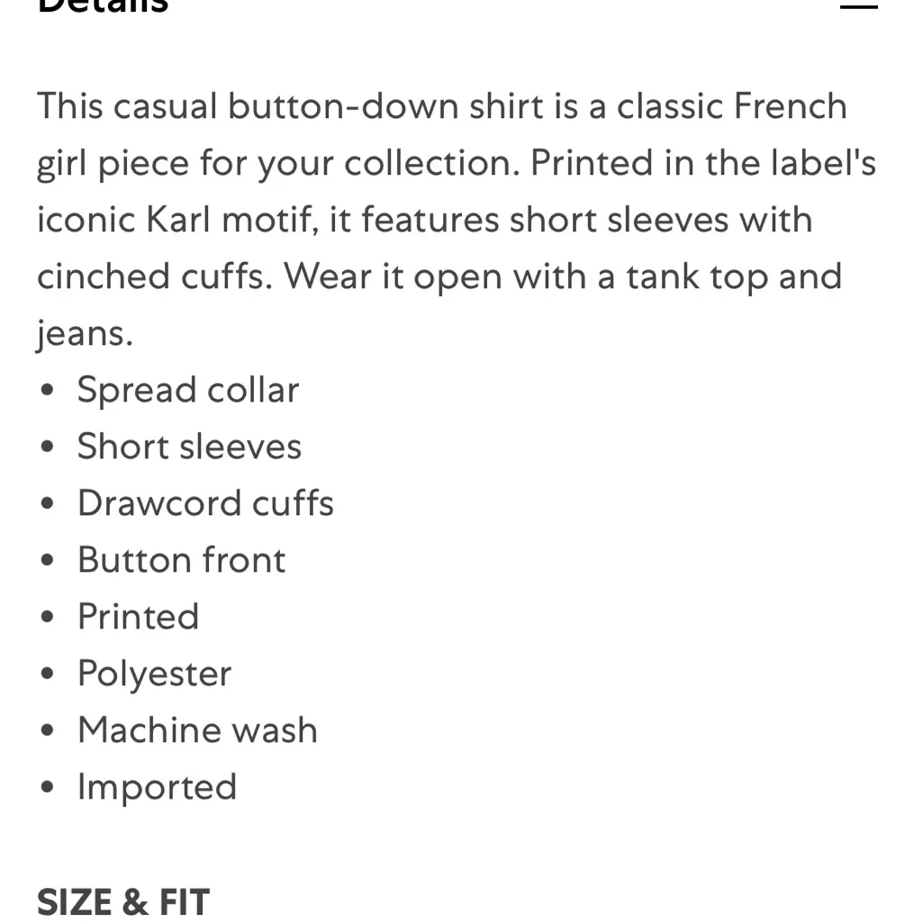 Karl Lagerfeld Black and White Graphic Button Down Shirt | Size XL - Image 5