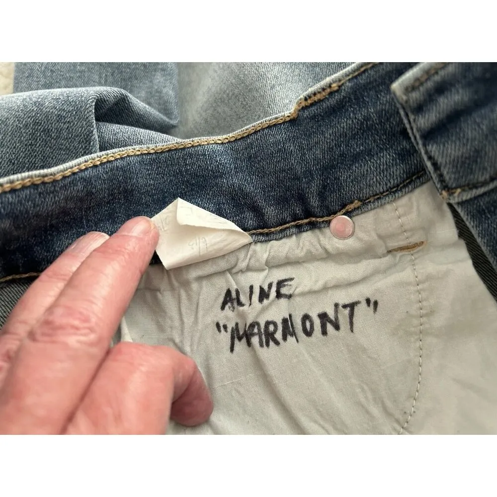 Pistola Aline High-Rise Skinny Crop Raw Hem Jeans in Marmont Blue Size 27 - Image 9