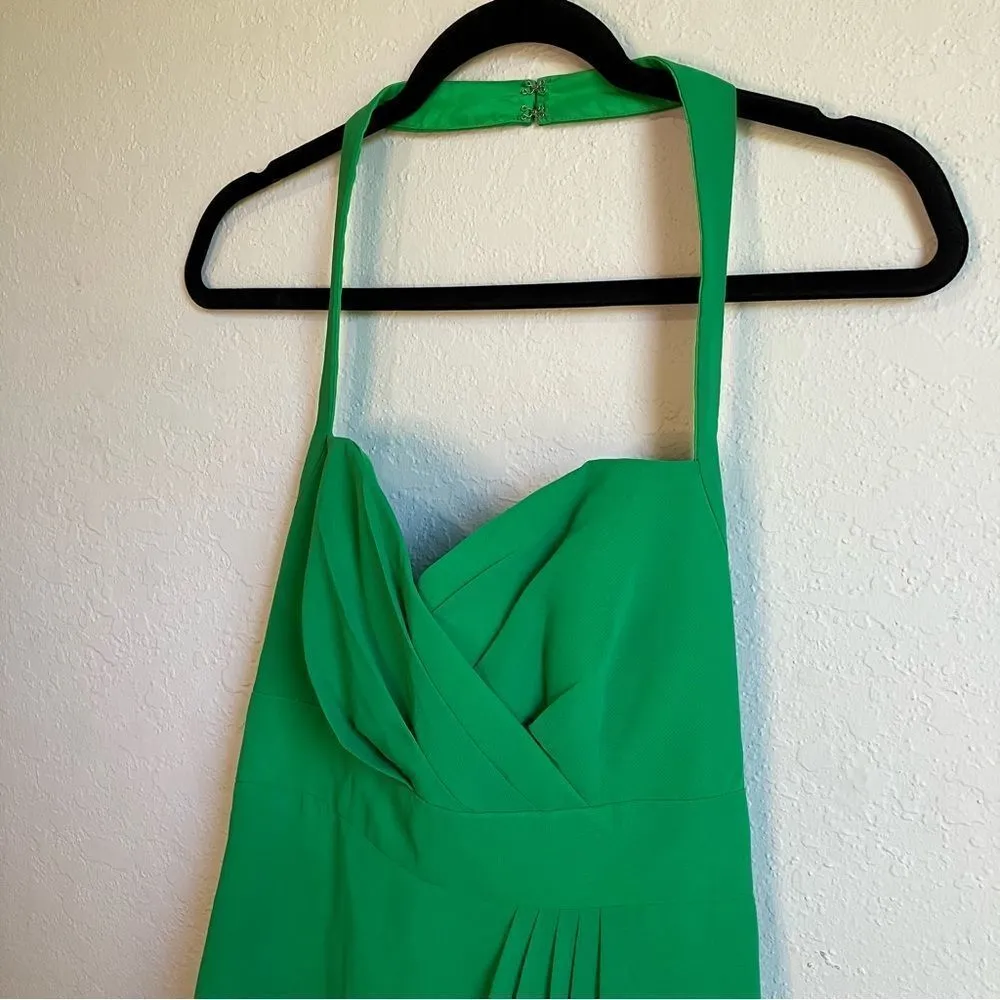 Alfred Angelo Sherbet Lime Green Halter Dress Heart Neckline Size 6 MIDI - Image 10