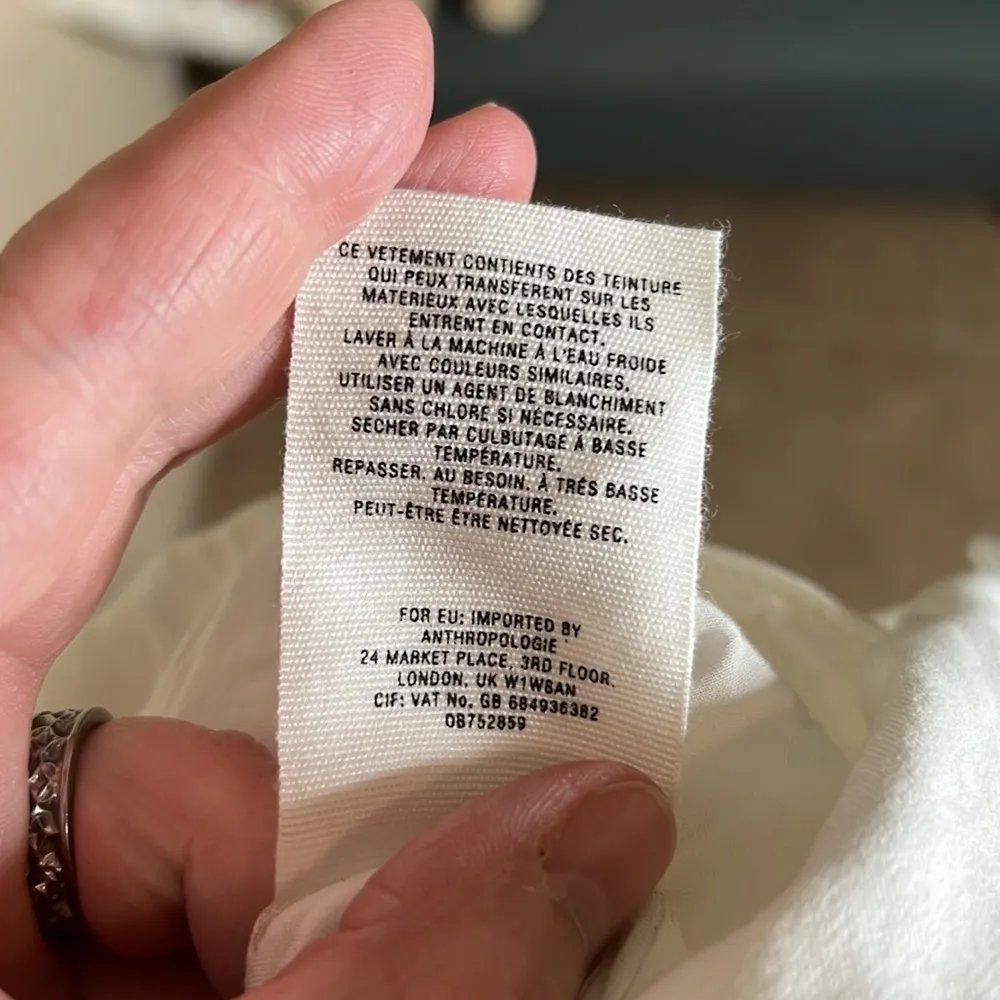 NWOT Chino By Anthropologie Women's Jumpsuit White Wide leg Cotton Size 12 - Image 9