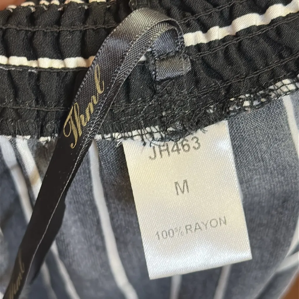 THML Black and White Striped Pants - Image 6