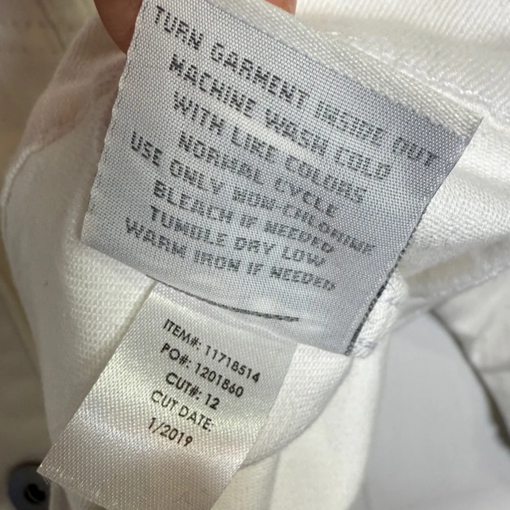 Torrid Denim Crop Collarless Jacket in White Denim NEW W2084 Plus Size 2X - Image 9