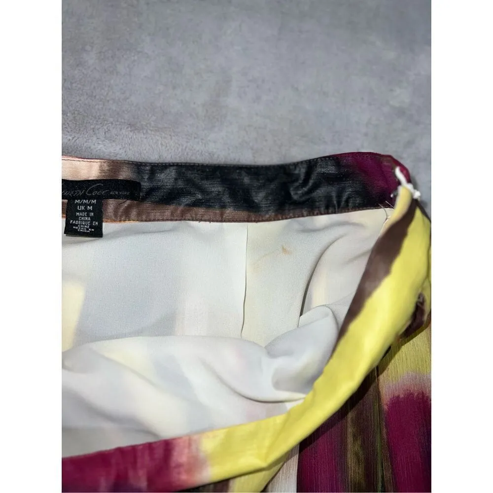 Women’s Boho Water Color Purple Midi Skirt MEDIUM - Image 9