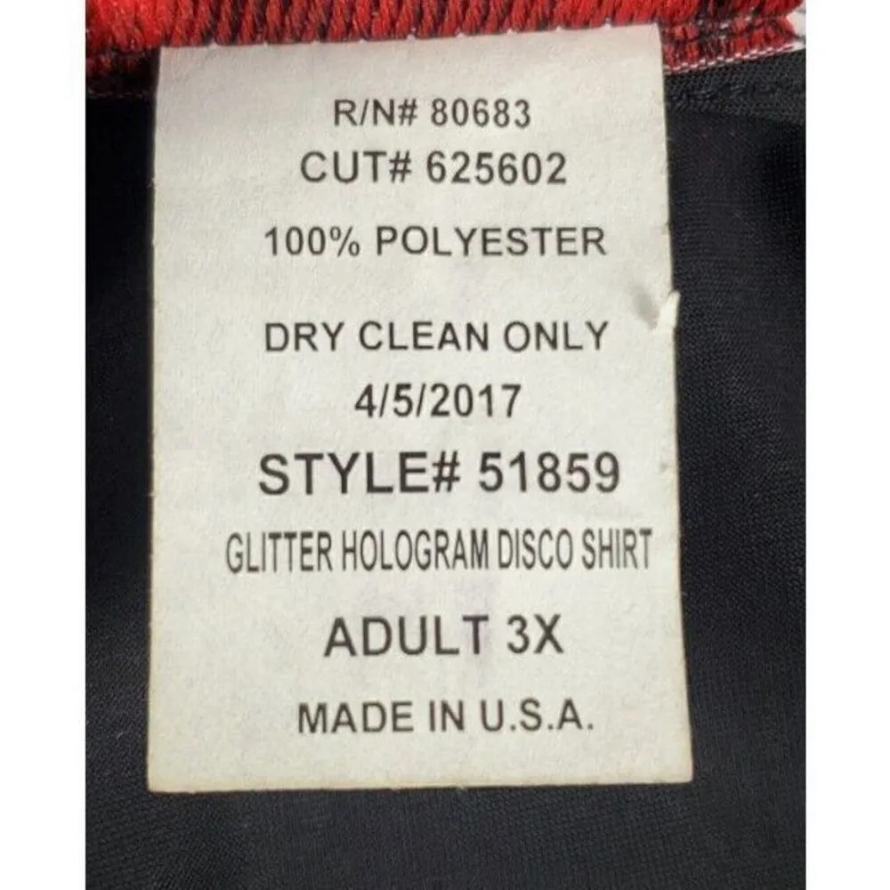 Charades Top 3X Disco Dance Party Shiny Hologram Retro Silver Halloween Cosplay - Image 6