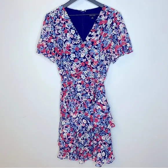 Tahari ASL Floral Print Faux Wrap Dress‎ - Image 3