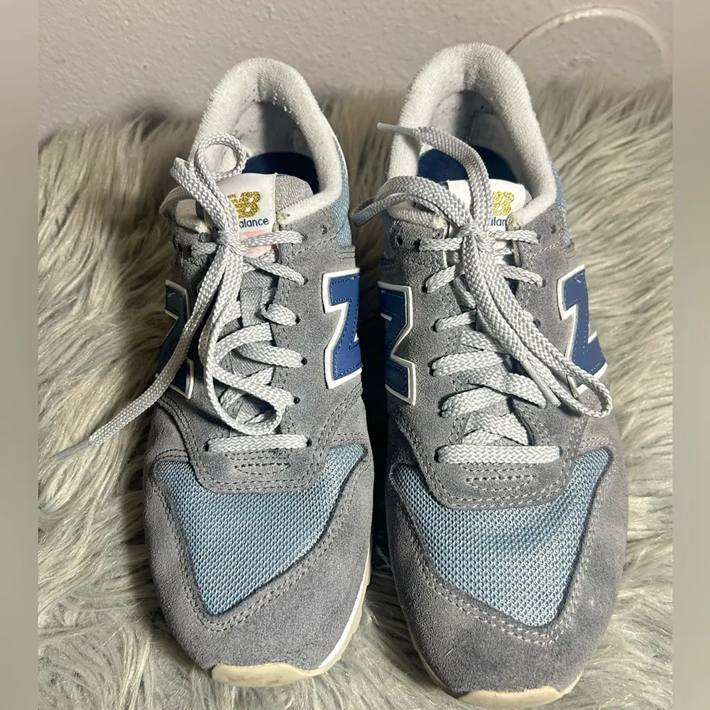 New Balance 996 Women Casual Lifestyle Grey Blue Pink Sneakers Size 10 - Image 5