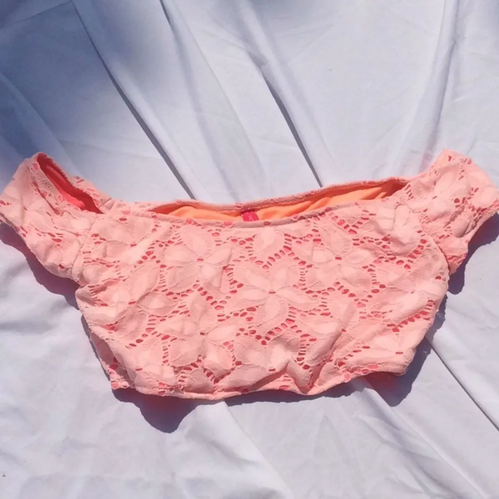 VS pink neon lace overlay sports bra XX - Image 2