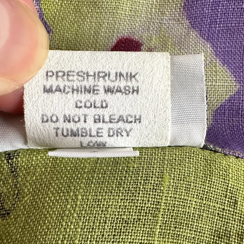 Habitat Clothes To Live In Cropped Jacket S Abstract Floral Linen Buttons - Image 7