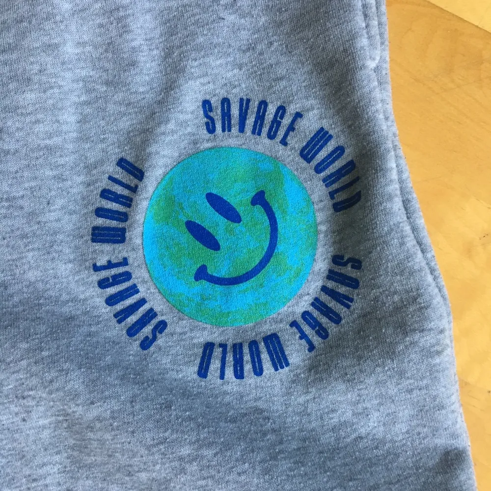 “Proceed With Caution” Smiley Face Sweatpants, Gray, Size XL - Image 7