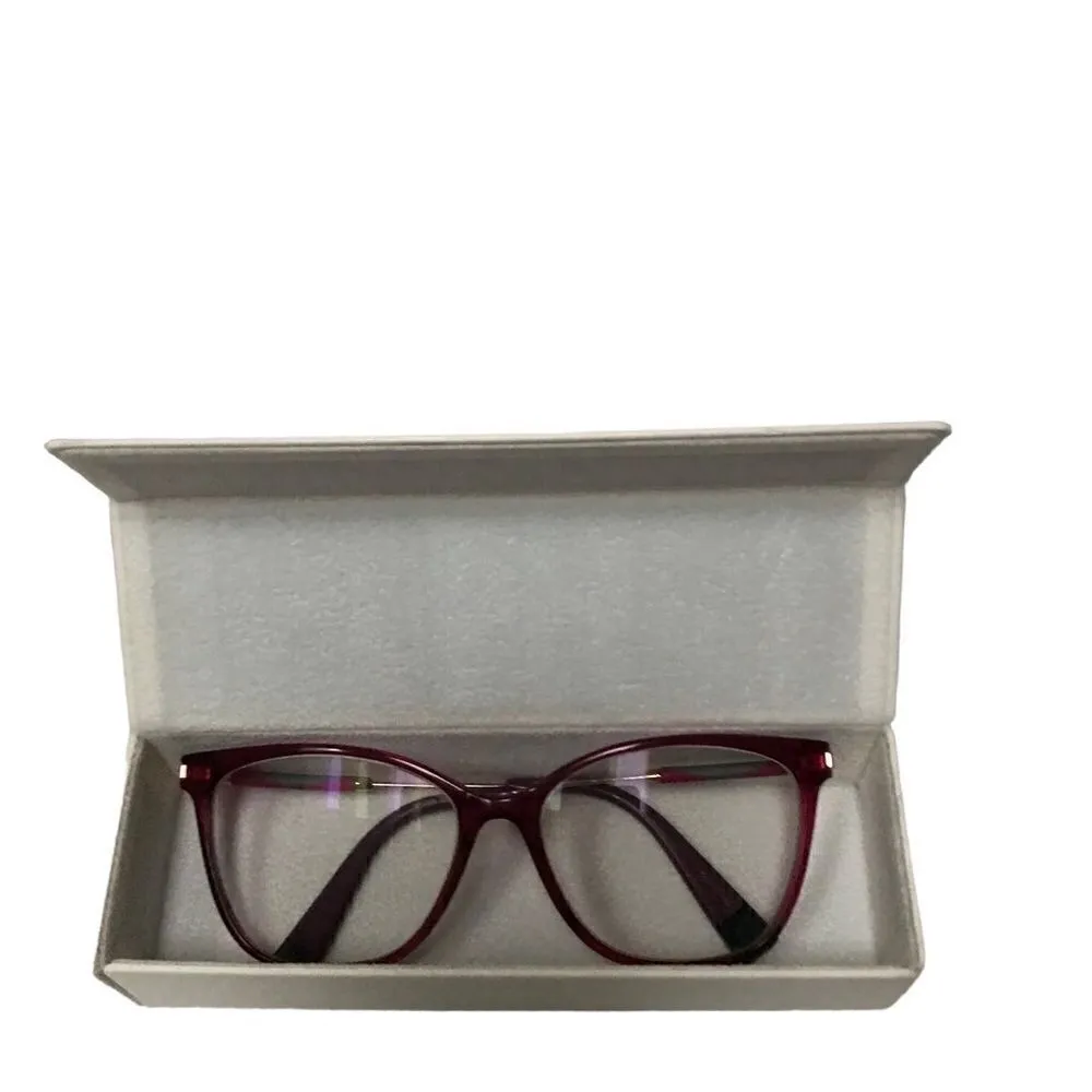 FURLA Cat eye raspberry pink plastic & wire glasses frames VFU298 - Image 2