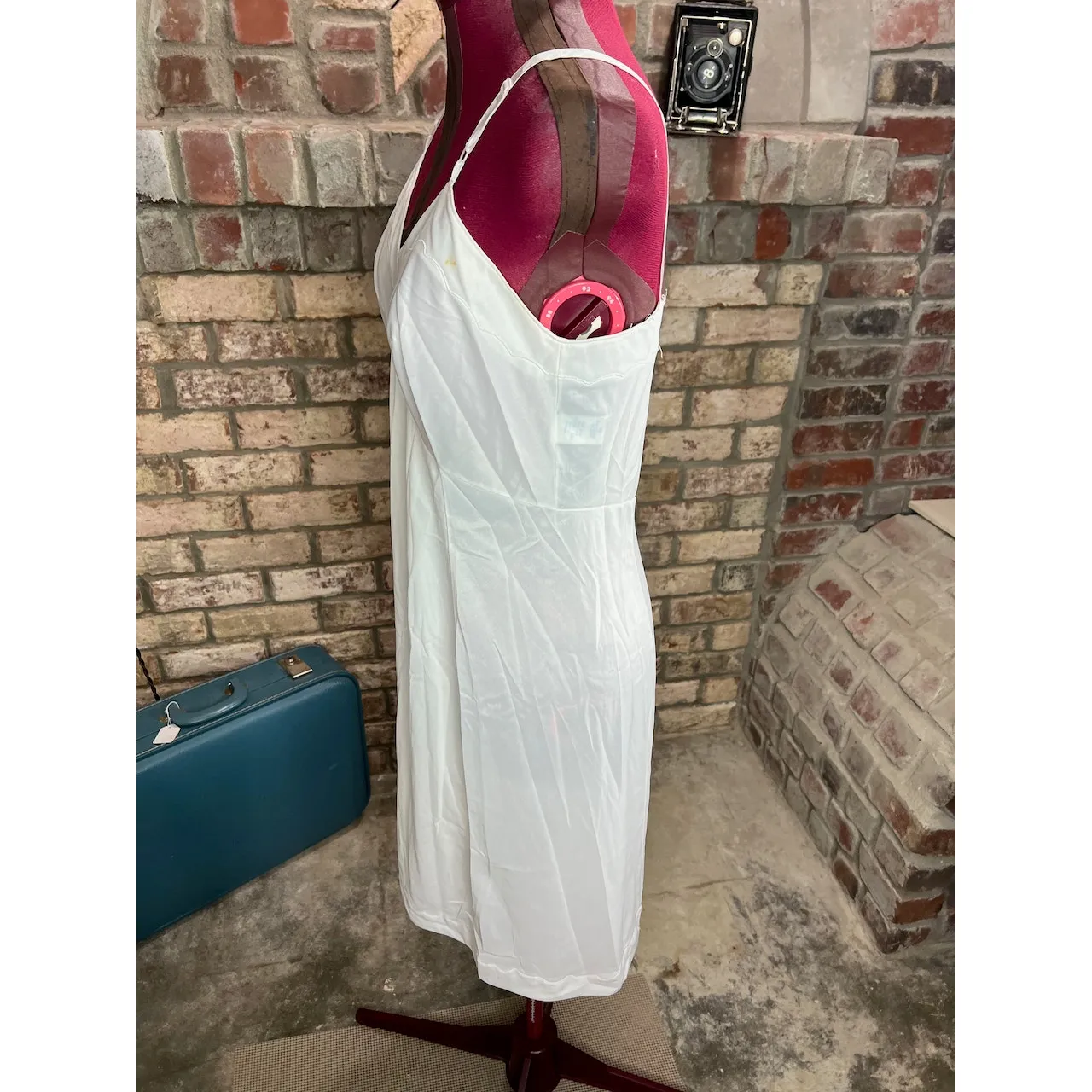 full slip dress white 1960s sears Size M - Image 3