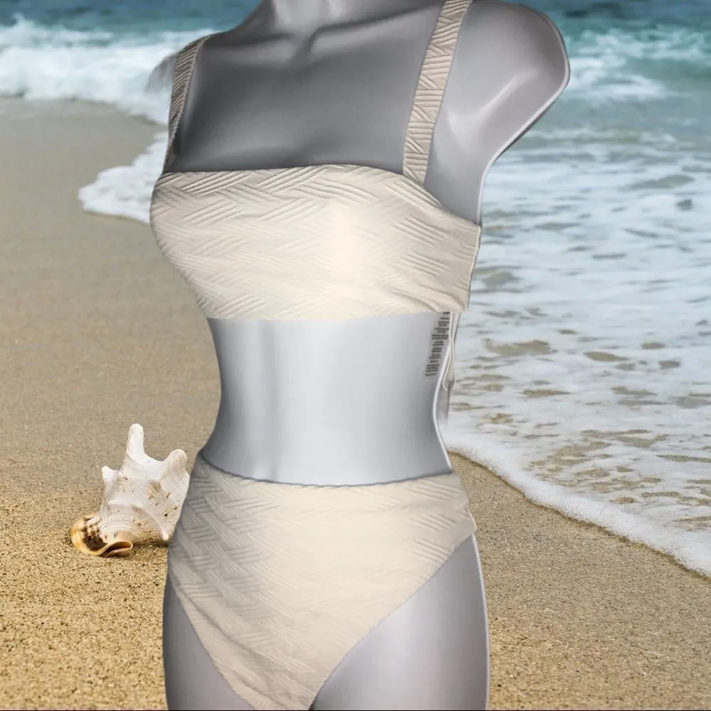 Nwt! Glassons 2 piece white textured bikini - Image 2