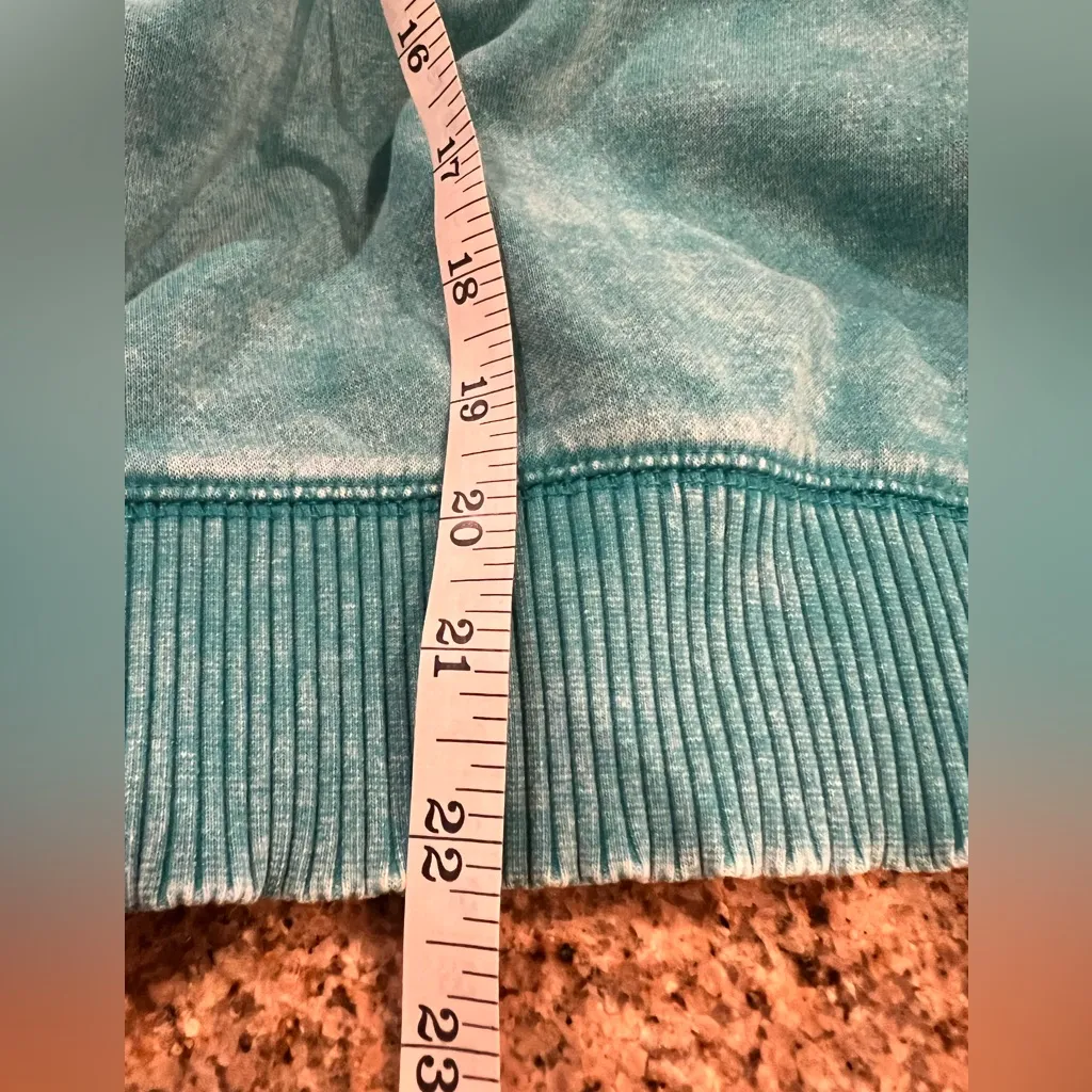 ZENANA OUTFITTERS Asymmetric Haven Hoodie in Teal in Medium Like New - Image 5