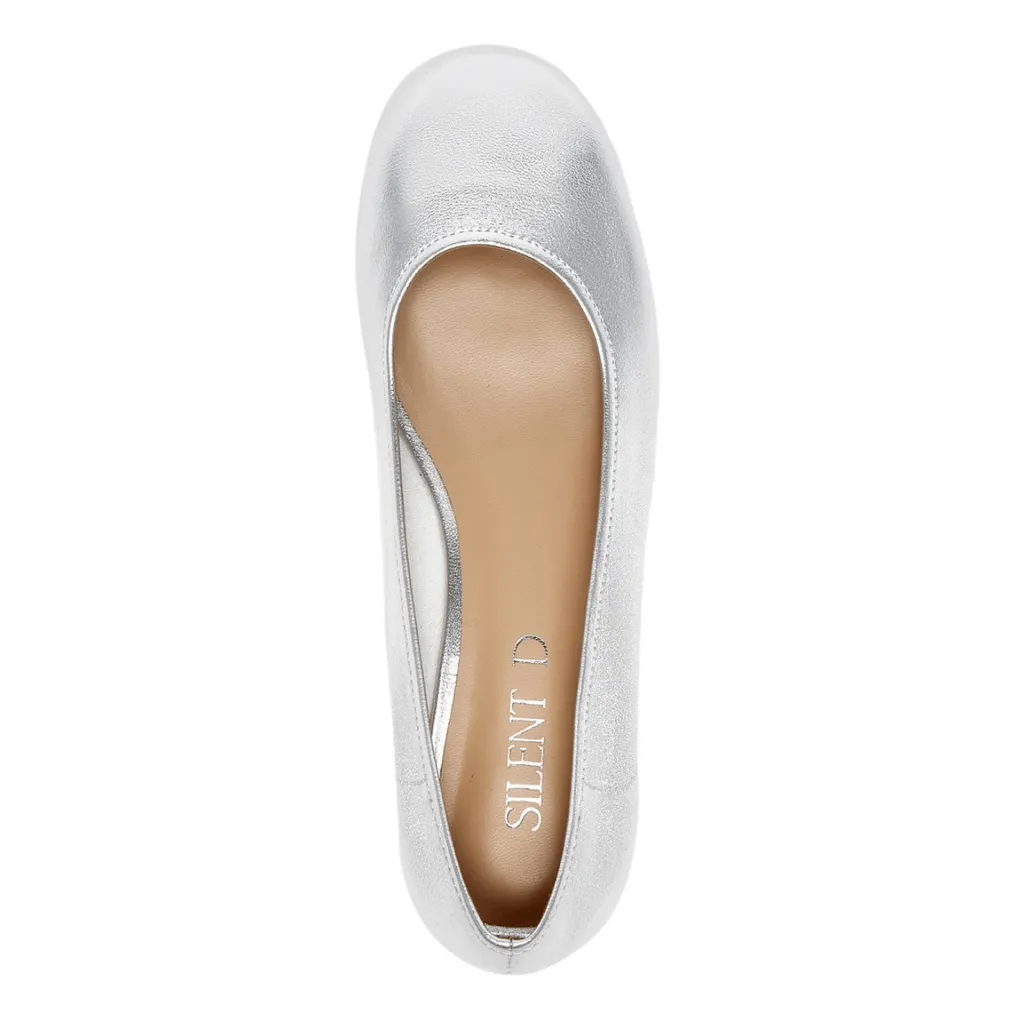 SILENT D Annabelle Silver Ballet Pumps 8.5 - Image 3