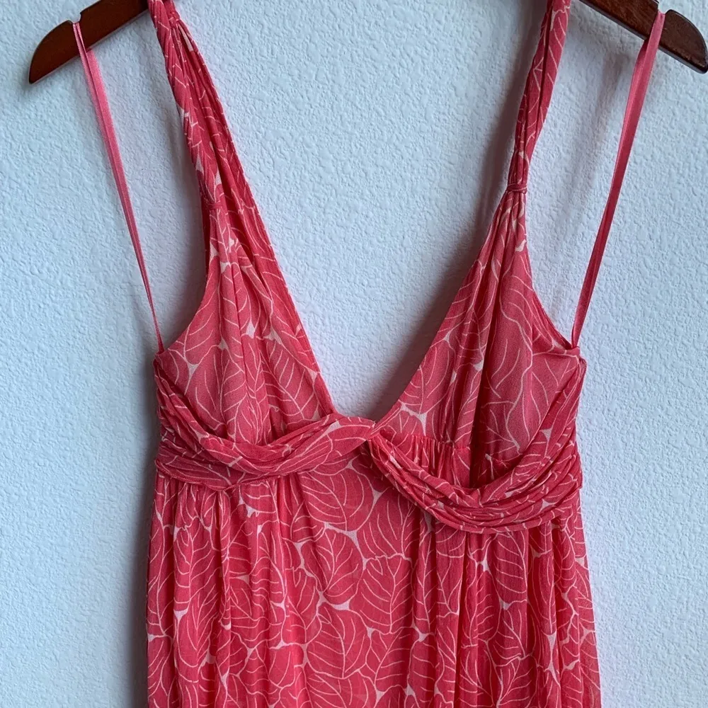 Diane Von Furstenberg Leaf Print Silk Glenn Dress 4 - Image 3