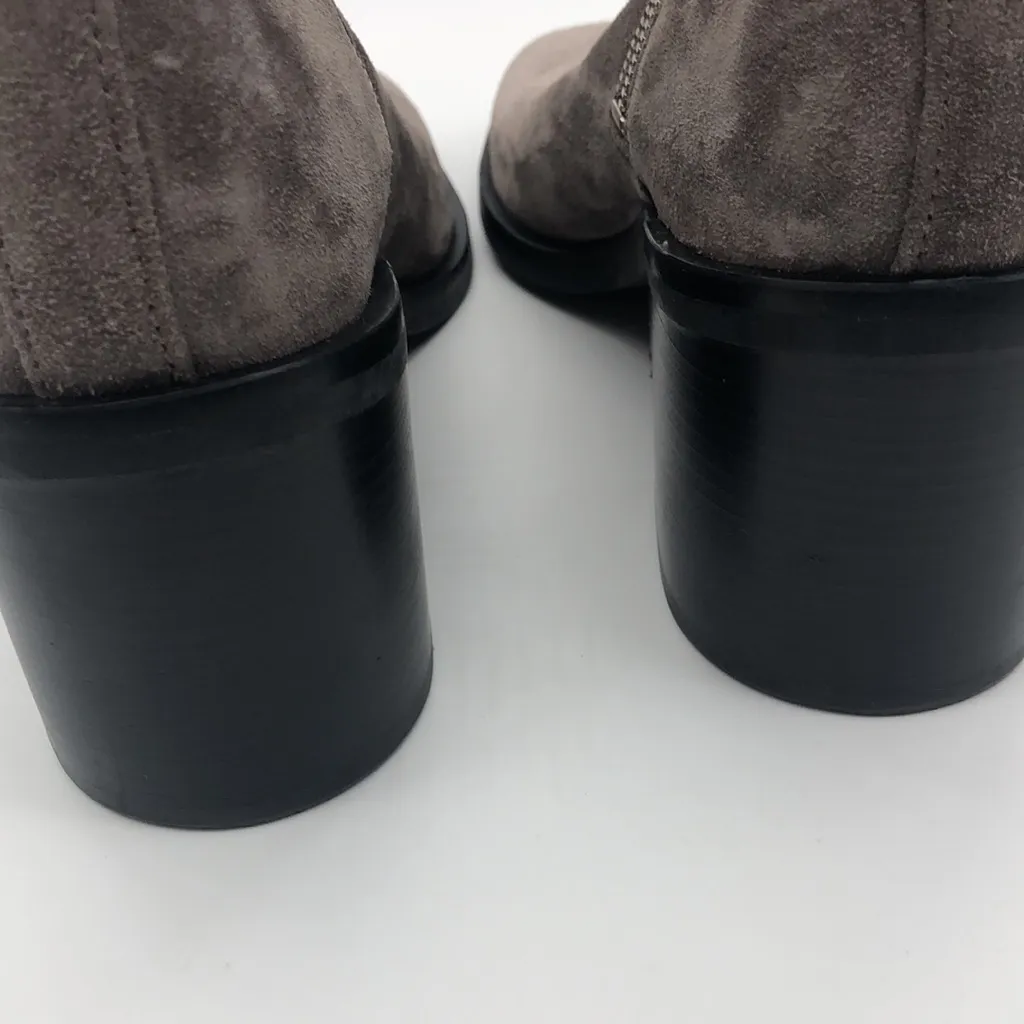 3.1 PHILLIP LIM Charcoal Gray Elegant Suede Ankle Boots. - Image 5