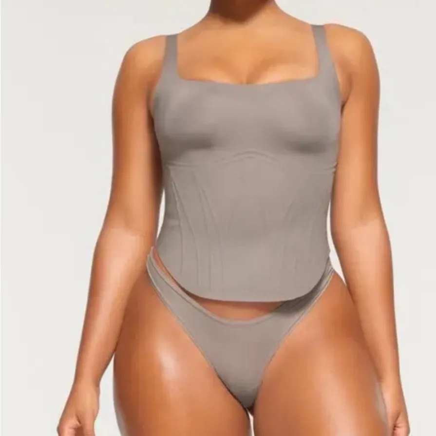 NWT‎ SKIMS Bonded Long Corset Steel 4X | Shapewear Corset Top Bustier - Image 3