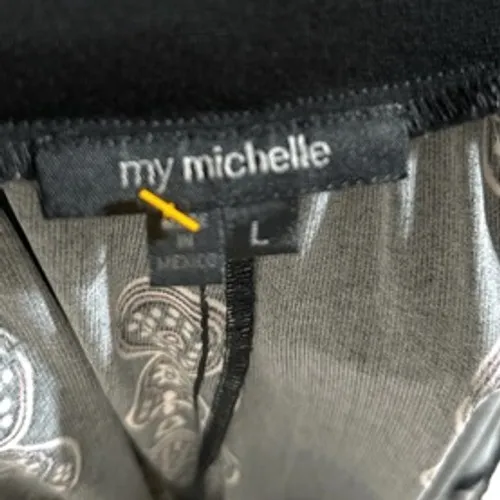 Y2K Vintage MyMichelle Womens sz L Black Paisley ScoopNeck Babydoll Sheath Dress Size L - Image 6