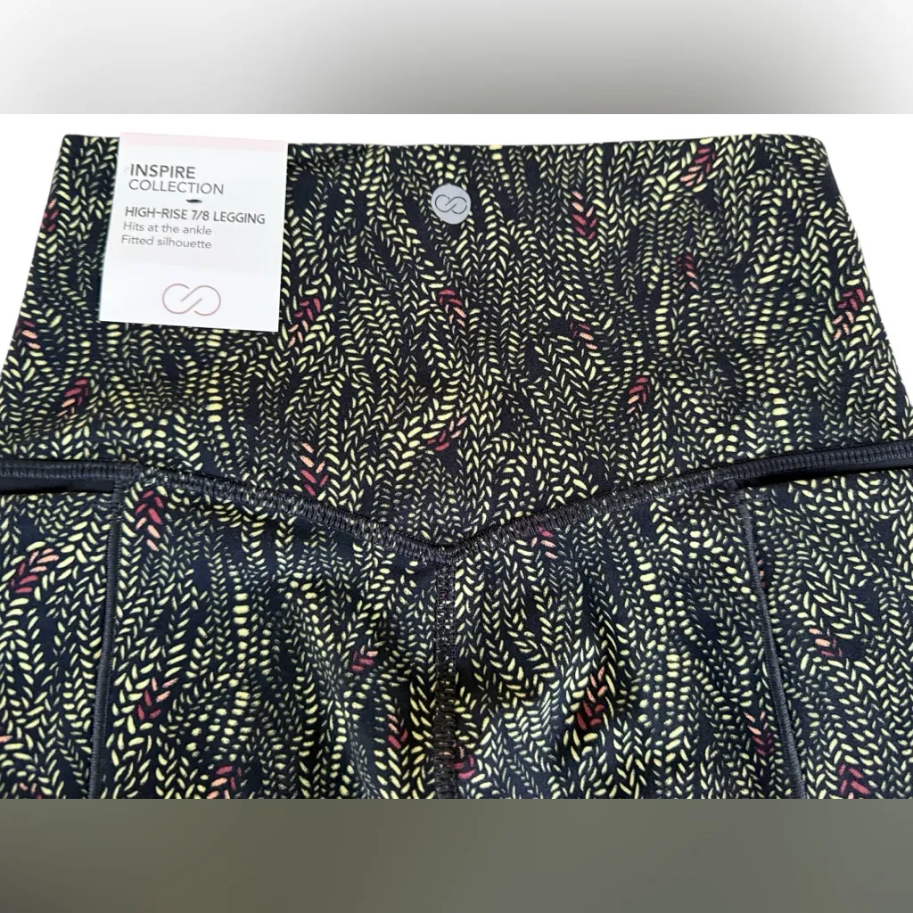 NWT CALIA by Carrie Underwood Inspire High Rise 7/8 Leggings Green Size XXS - Image 3