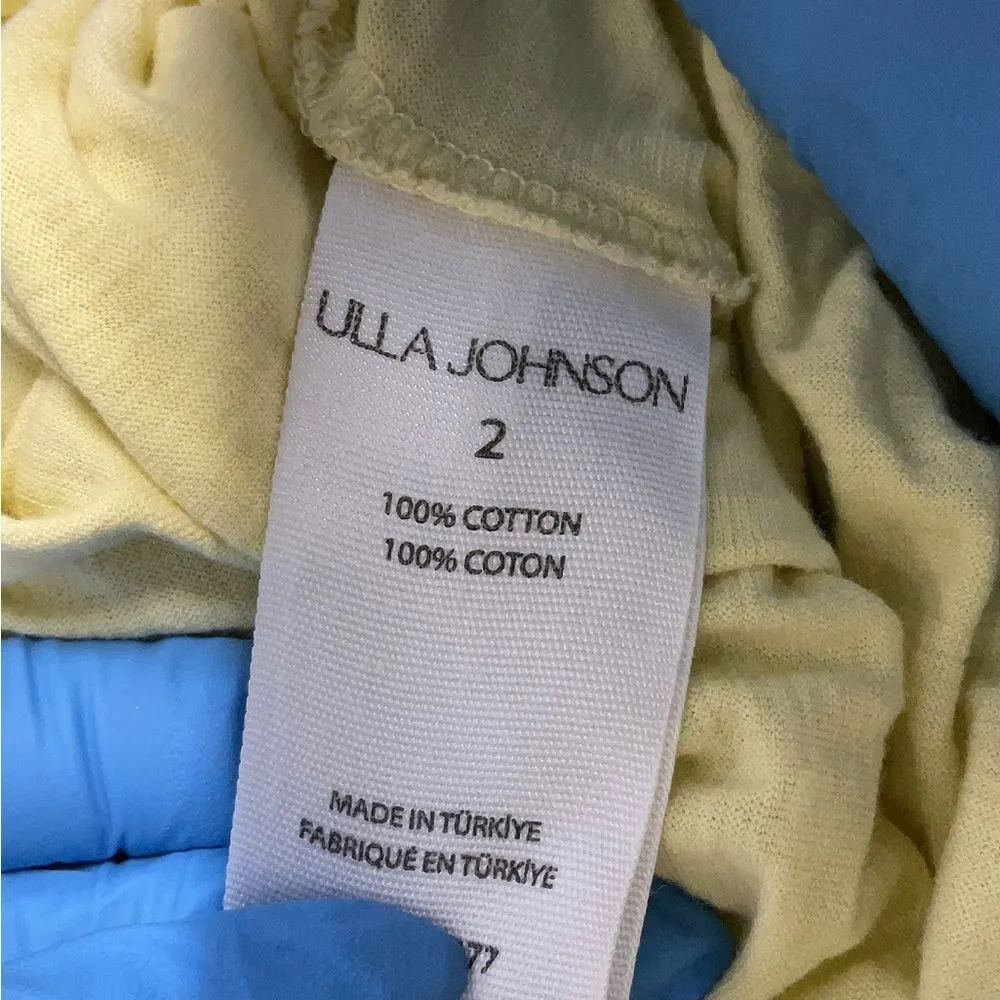 Ulla Johnson Freya Yellow Keyhole Tie Neck Sleeveless Midi Dress Size 2 - Image 16
