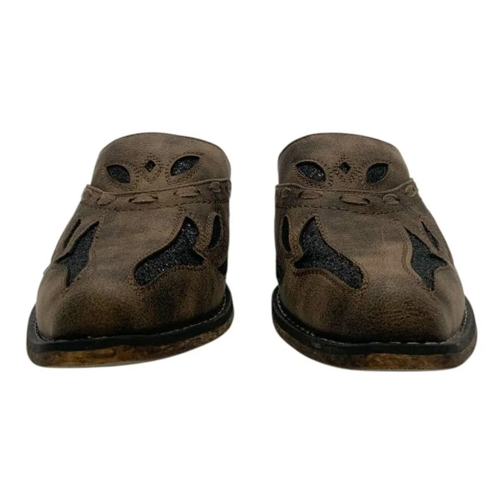 Roper Beth Snip Toe Mule Brown/Black Glitter US Women's 8.5 Brown - Image 4