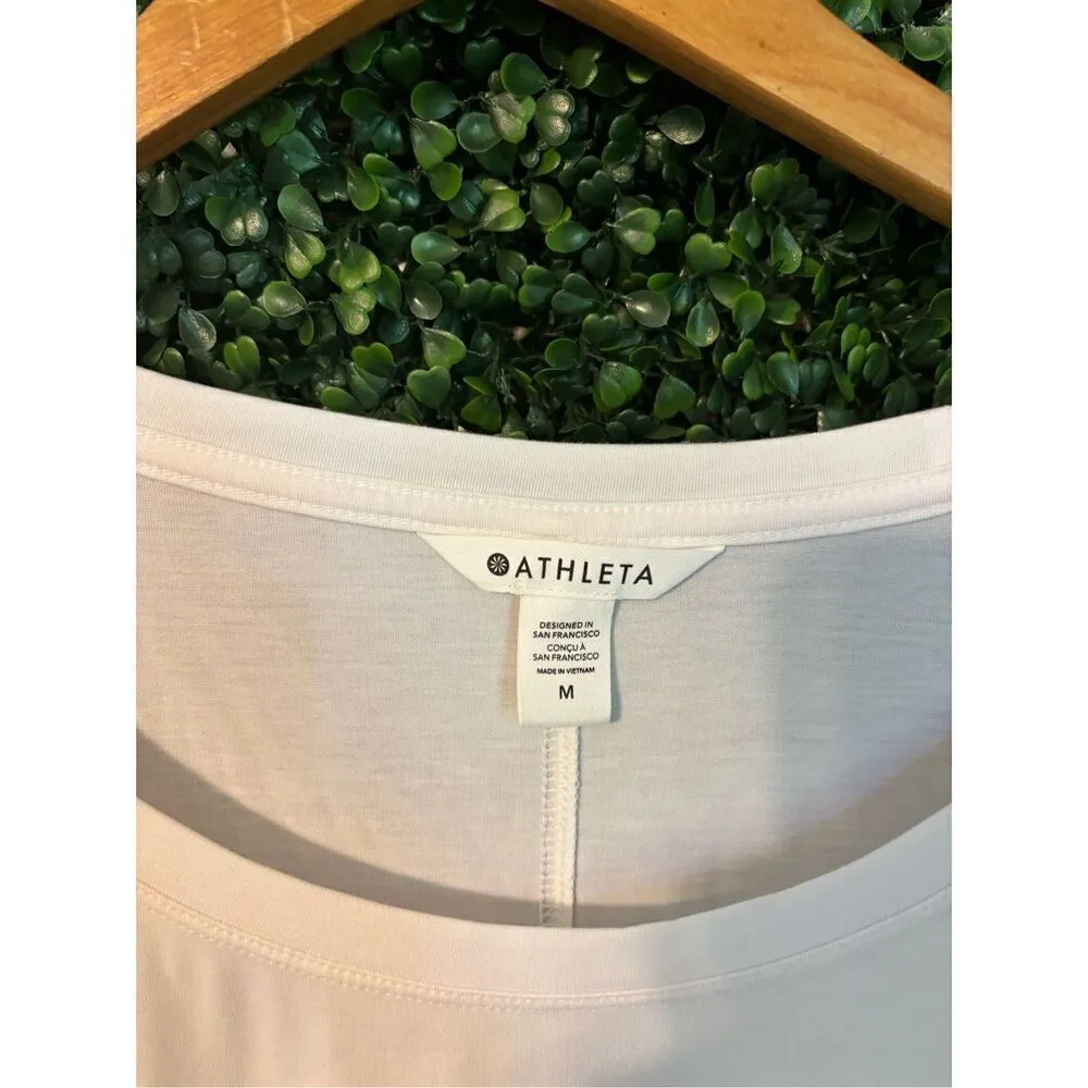 Athleta White Stratus II Long Sleeve Top Sz Medium - Image 2