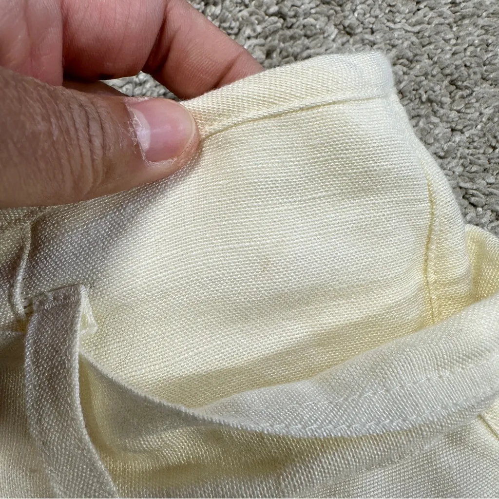 Rails Women’s Linen Blend Jess Paperbag Waist Pants Wide Leg in Parchment M - Image 15