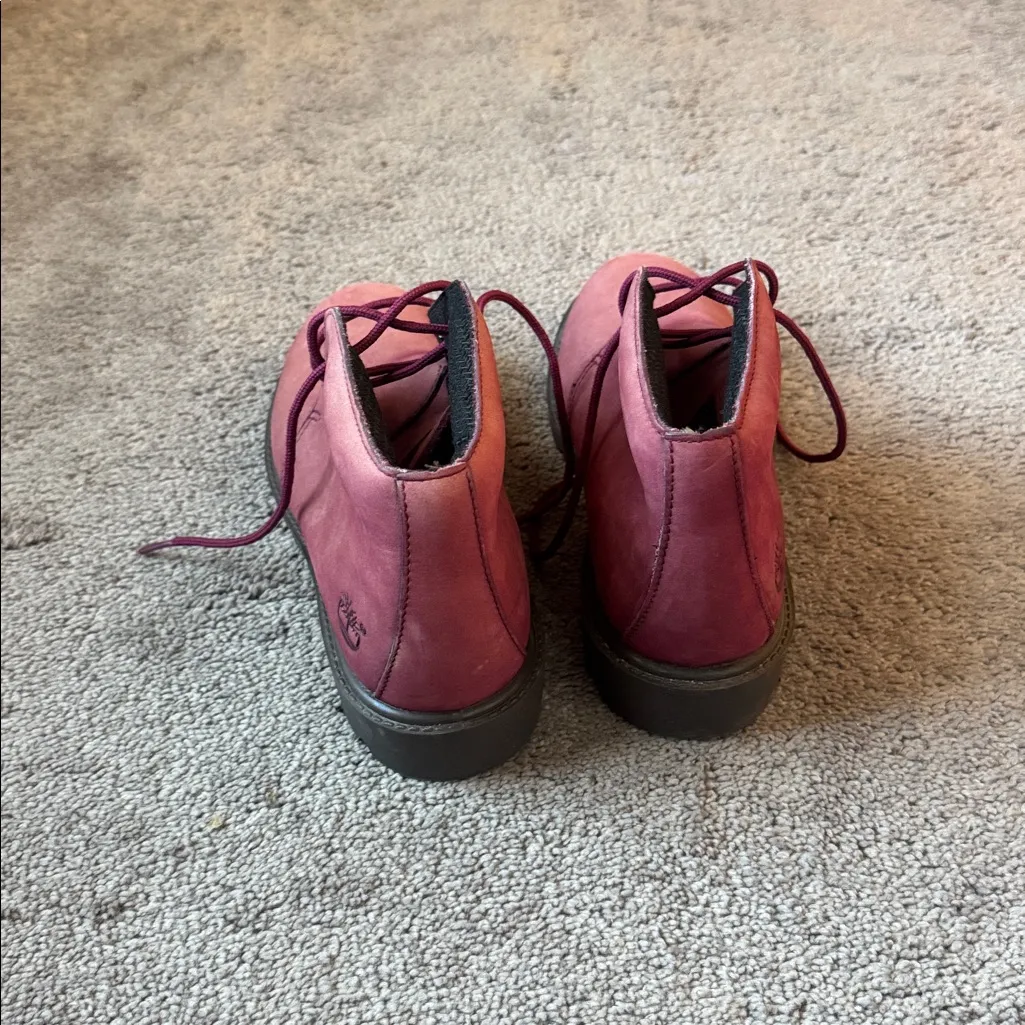 Timberland Maroon Boots SIZE 5M - Image 3