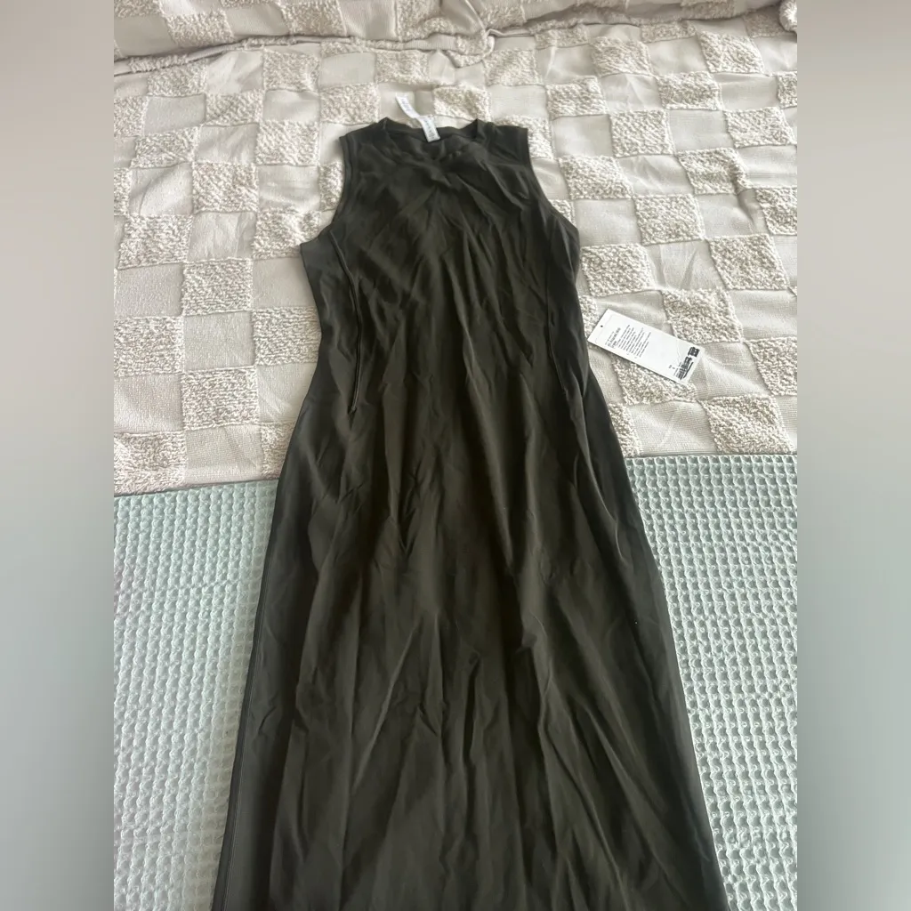 NWT Lululemon All Aligned Midi Dress Dark Olive
Size 6 - Image 2