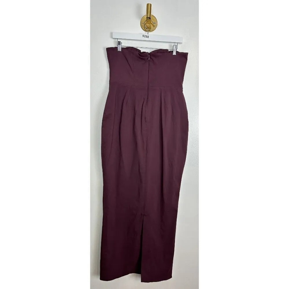 HOUSE OF CB Lucia Strapless Corset Maxi Dress in Grape Size Large+ (X-Large) - Image 10