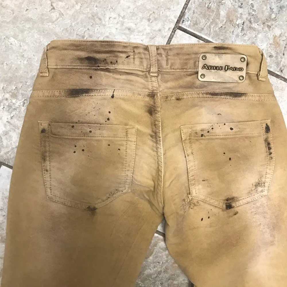 Adele Fado Made In Italy Women’s Brown Straight Jeans in size 40 - Image 8