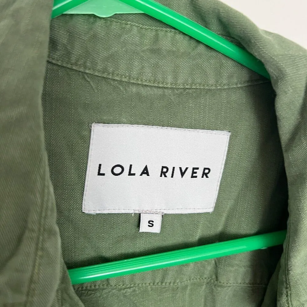 Lola River green button down shirt small - Image 5