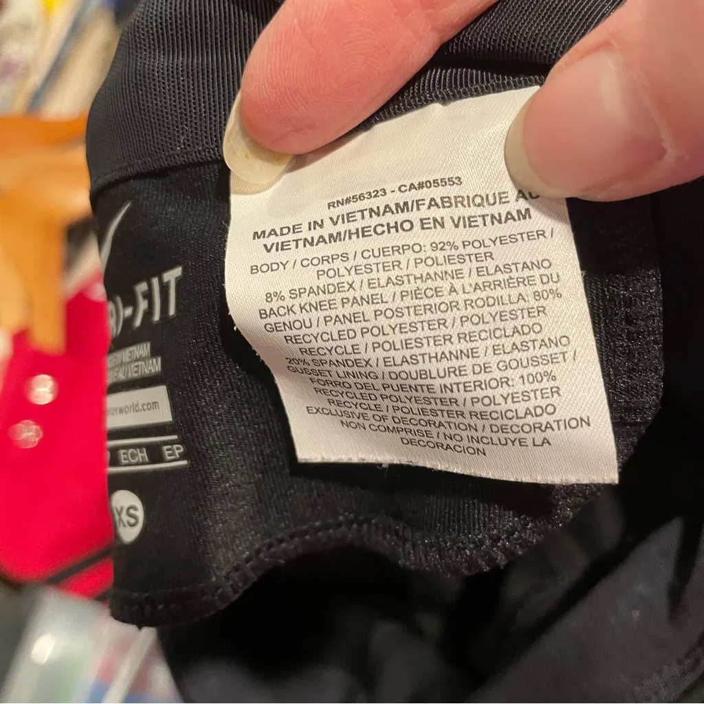 Cute Nike running dri fit capri pants yoga workout sports millennium patch - Image 13