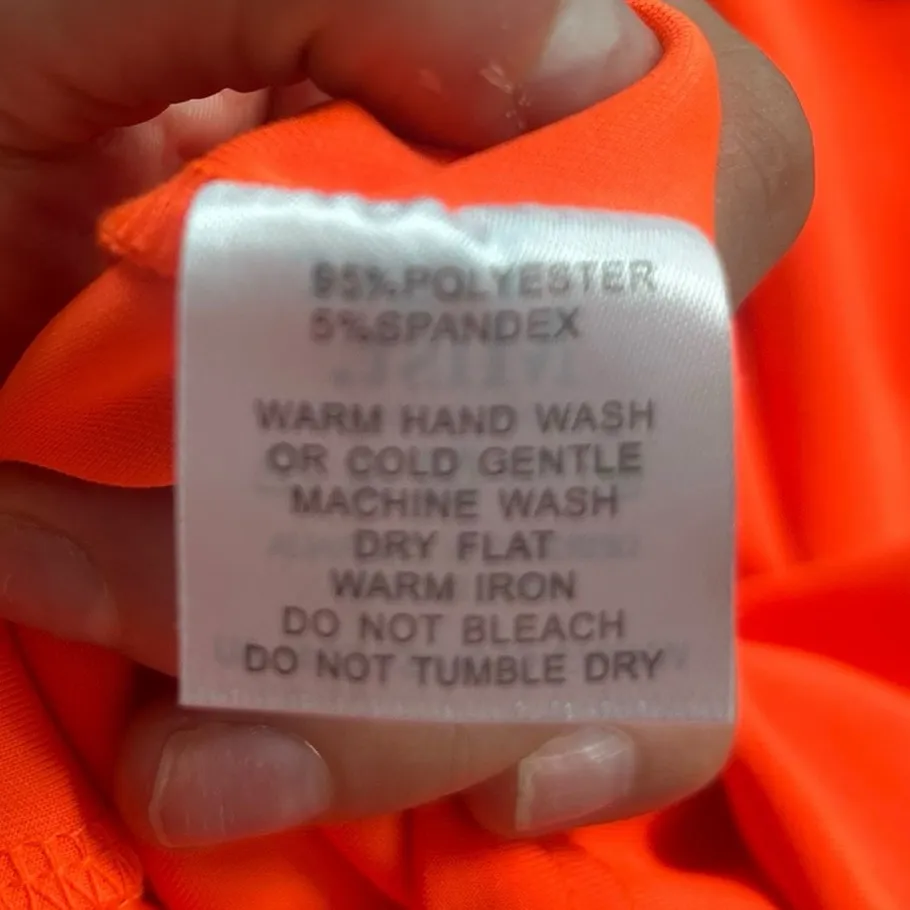 Tiger mist Honey Midi Dress Neon Orange Size Small NWT Bodycon - Image 9