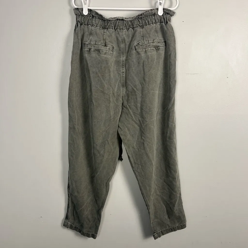 Free people Margate Pleated Trouser green size medium - Image 5