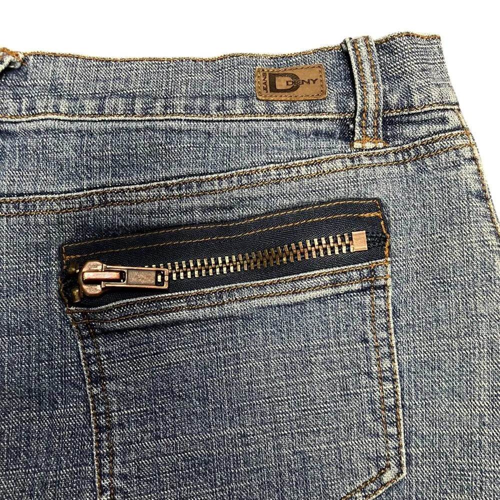 Vintage Y2K DKNY Jeans Denim Mini Skirt Size 13 - Image 4